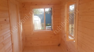 Баня из бруса 6×4 с террасой (Б-5), 24 м²
