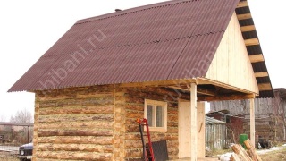 Баня 4×4 с террасой, 24 м²