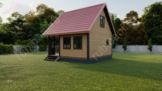 Баня из бруса 6×8 (Б-124), 70 м²