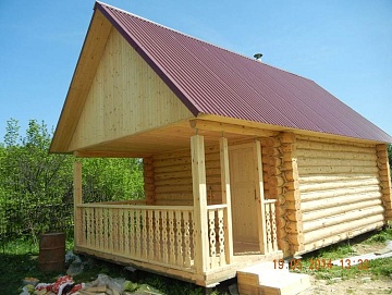 Баня 4×3 с террасой, 20 м²
