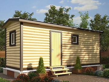 Мобильная баня 2.3×7, 16.1 м²