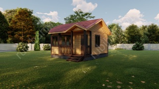 Баня из бруса 6×6 (Б80), 35 м²