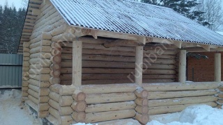 Баня 5×3 с террасой, 15 м²