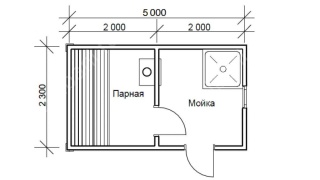 Мобильная баня 2.3×5, 11.5 м²