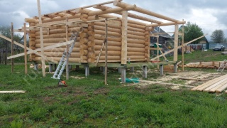 Баня 6×6 с террасой, 48 м²