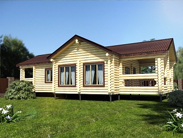 Баня из бревна 7×14 (ББ-18), 98 м²