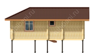 Баня из оцилиндрованного бревна 6.5×9 (ББ-50), 46 м²