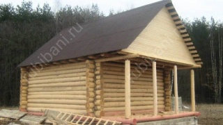 Баня 6×5 с террасой, 30 м²