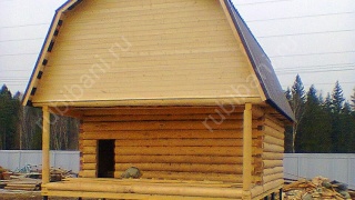 Баня 5×5 с террасой, 35 м²