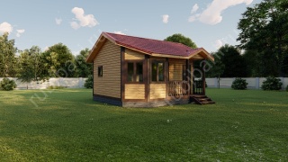 Баня из бруса 6×6 (Б80), 35 м²