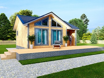 Баня из бруса 9×10 (Б-156), 72 м²