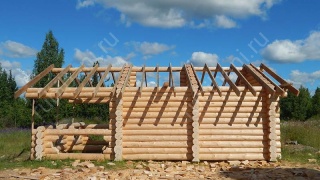 Баня 4×4 с террасой, 16 м²