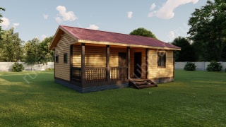 Баня из профбруса 6×9 (Б92), 54 м²