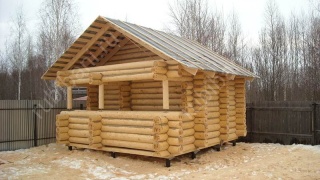 Баня 4×3 с террасой, 20 м²