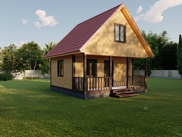 Баня из бруса 6×6 (Б-120), 60 м²