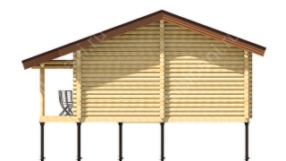 Баня из бревна 6×9 (ББ-49), 60 м²