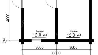 Дом 4×6 м в лапу, 24 м²