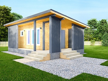 Баня из бруса 5×8 (Б-144), 40 м²
