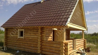 Баня 6×4 с террасой, 24 м²