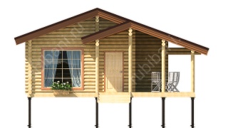 Баня из бревна 6×9 (ББ-49), 60 м²