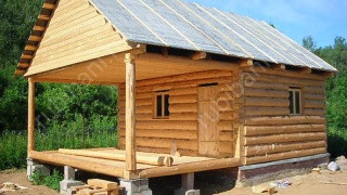 Баня 6×3 с террасой, 30 м²